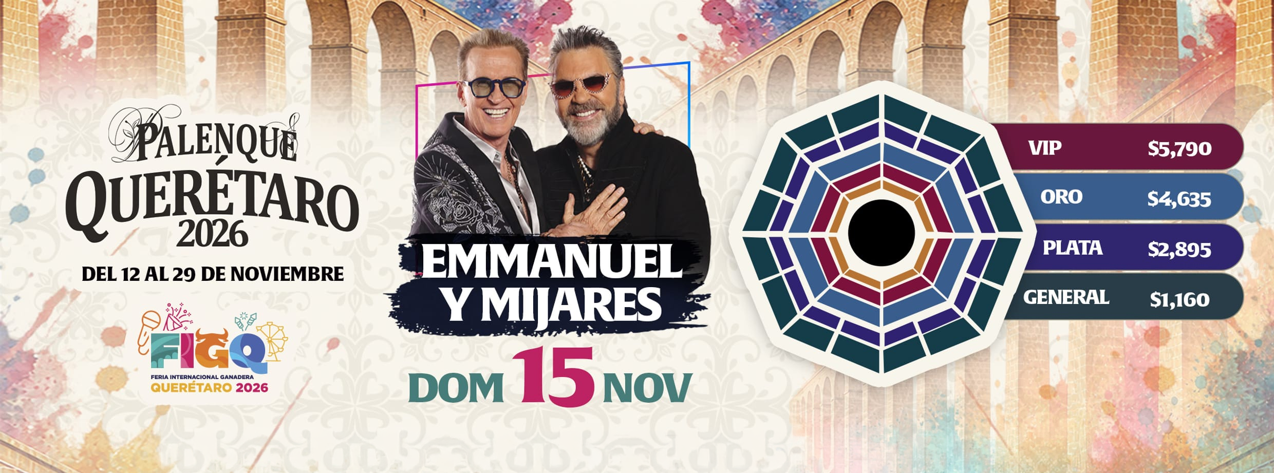 boletos Emmanuel Mijares Palenque Querétaro 2026