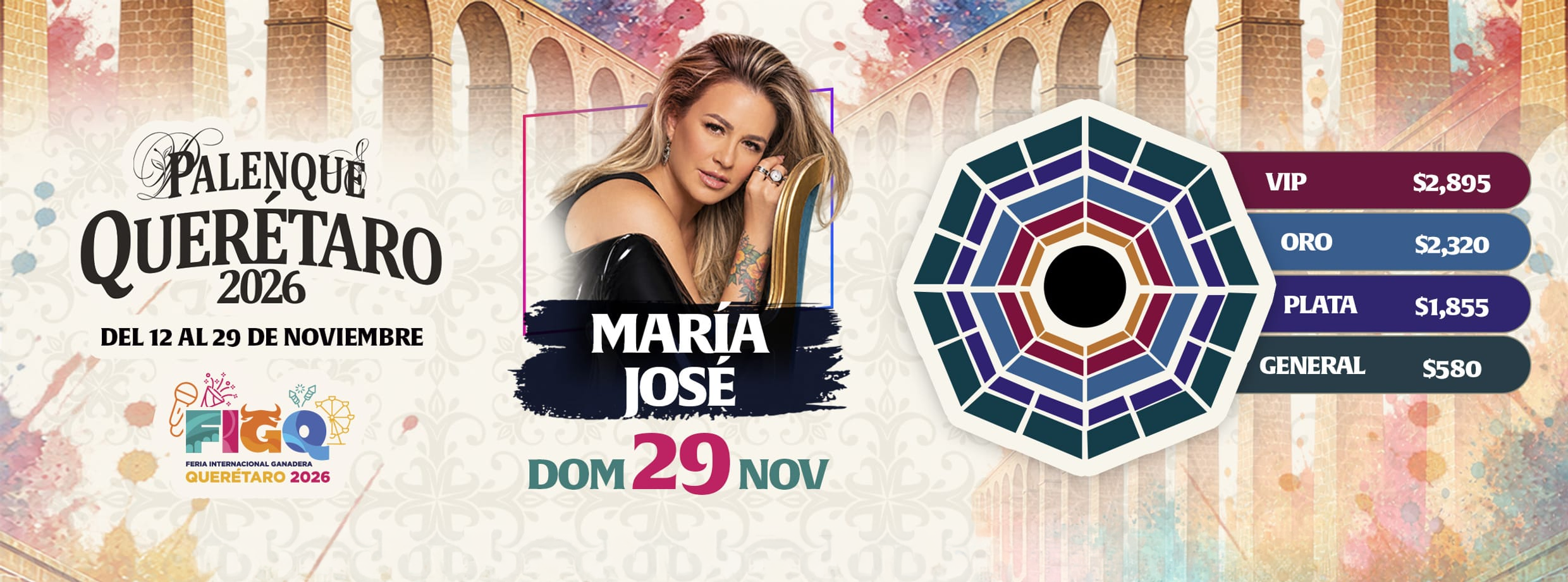 boletos Maria Jose Palenque Querétaro 2026